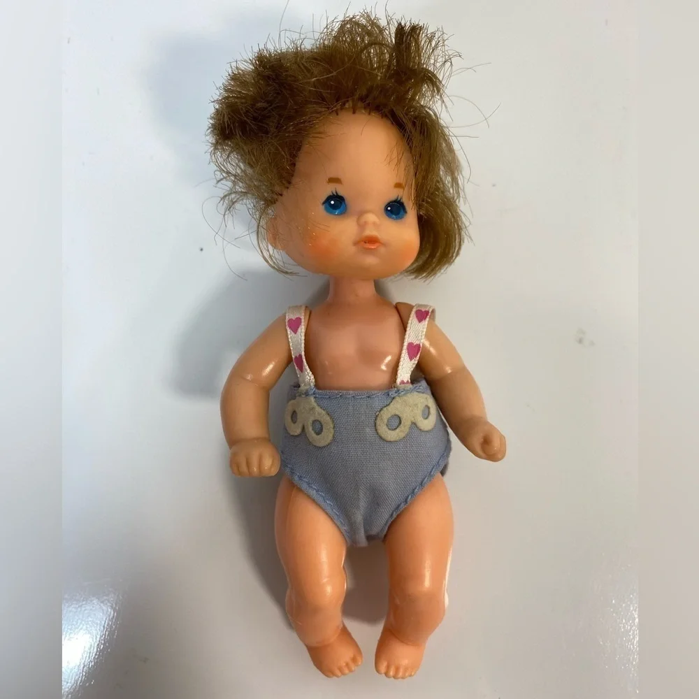 Vintage 1976 Mattel Barbie Dolls Baby Heart Family Friend‎ Blue